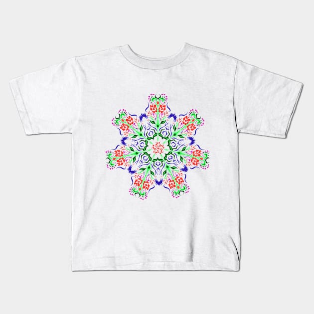 Polish Flower Design Kids T-Shirt by Lola1b